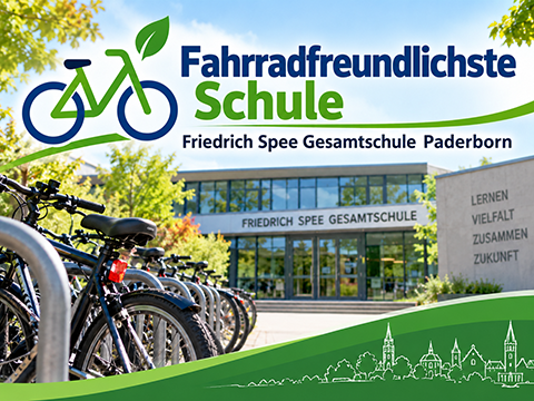 2026 – Fahrradfreundlichste Schule Friedrich Spee Gesamtschule Paderborn.